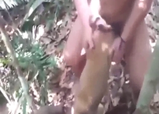 Zoophile grunting and fucking a slutty beast